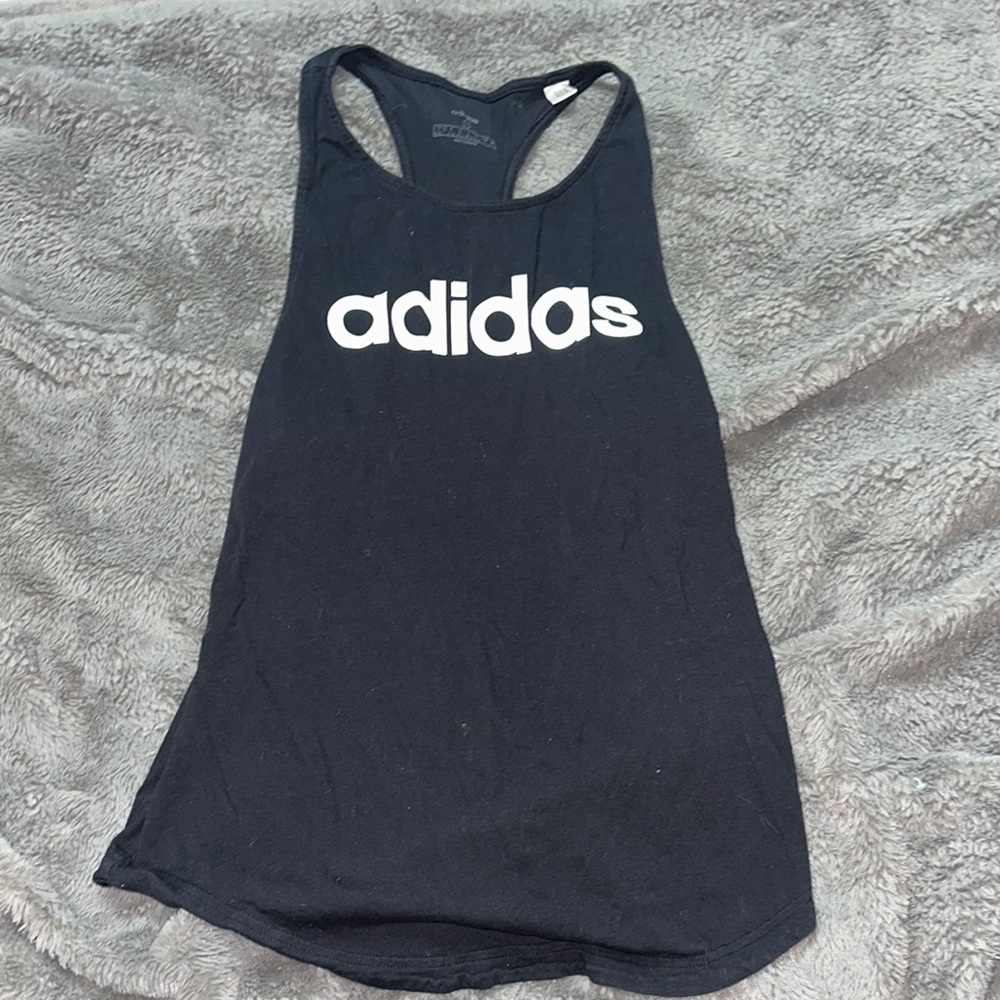 Adidas Black and White Racerback Tank